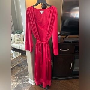 Red Peignoir Set
